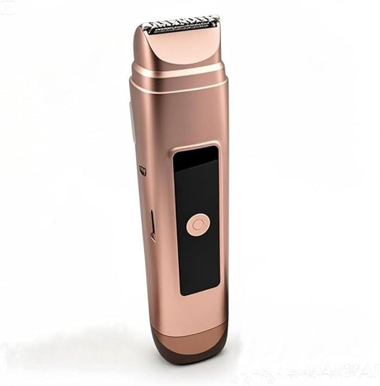 Bikini Trimmer for Women: Electric Razor & Shaver with Dual Heads forBody Pubic Hair, IPX6 Waterproof with LED Display