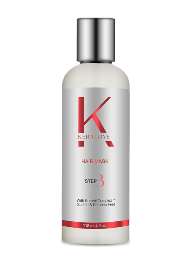 Keralove Hair Mask Keratin Care 4oz - Professional Hair Repair, Nourishment & Beauty - Vitamin Complex for All Hair Types - with Aloe Vera and Vitamin E