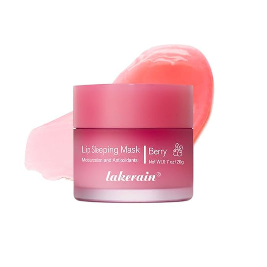 Lip Sleeping Mask, Lip Mask With Vitamin C, Antioxidants, Lip Mask Overnight,Improves Dryness, Nourishes And Hydrates, Brighten Lip Colour, Reduce Lip Lines 0.7 Oz.(02#berry)