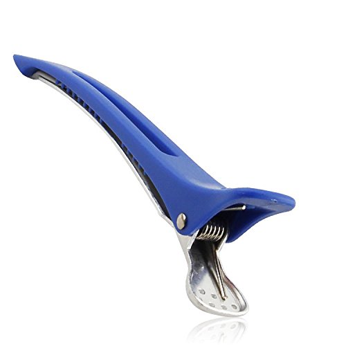 6Pcs/set Pinup Plastic Duck Bill Hair Clips for Sectioning Hair - Professional Non Slip Silicone band Clips Salon DIY Accessories Hairpins Hairgrip for Women(Plastic & Metal Duckbill)