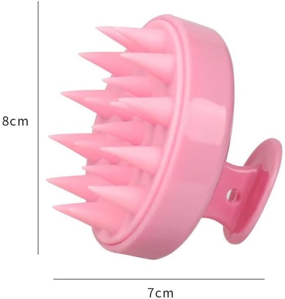 Silicone Scalp Massager for Hair Growth – Shampoo Brush for Shower, Dandruff & Dry Scalp Relief – Soft Silicone Hair Scrubber Beige