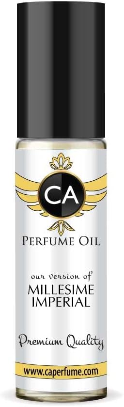 CA Perfume Impression of Millesime Imperial For Women & Men Replica Fragrance Body Oil Dupes Alcohol-Free Essential Aromatherapy Sample Travel Size Concentrated Long Lasting Roll-On 0.3 Fl Oz/10ml