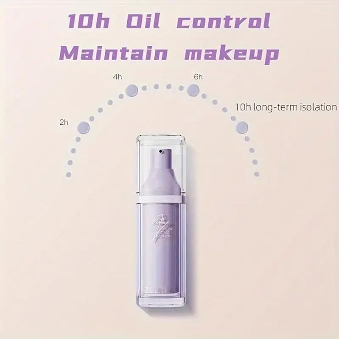 ZEESEA Green Correcting Face Primer for Brighten, Neutralizes Uneven Skin Tone and Facial Redness,Grips Makeup Base for Long-Lasting Wear,Cruelty-Free, 1.06 Oz