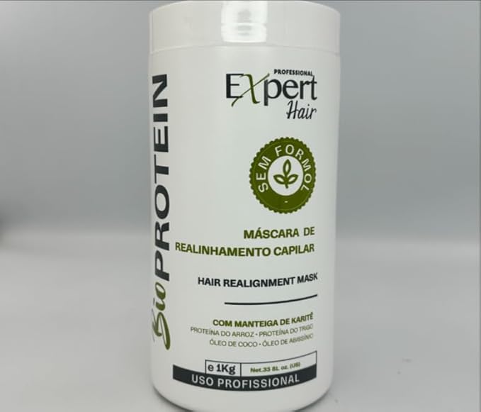 Expert Hair Botox Kit - Anti-Frizz, Thermo-Active, Natural Look, Queratina para El Cabello, 2x 1kg/35.3 oz, For All Hair Types and Textures, Cream, B-tox kit (Smooth + Bio)