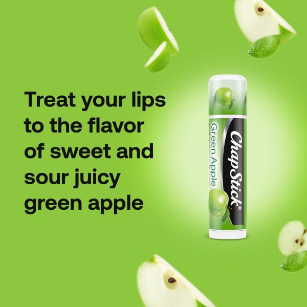 ChapStick Bulk Lip Balm Green Apple, Lip Care Tubes, 0.15 oz, 144 ct case