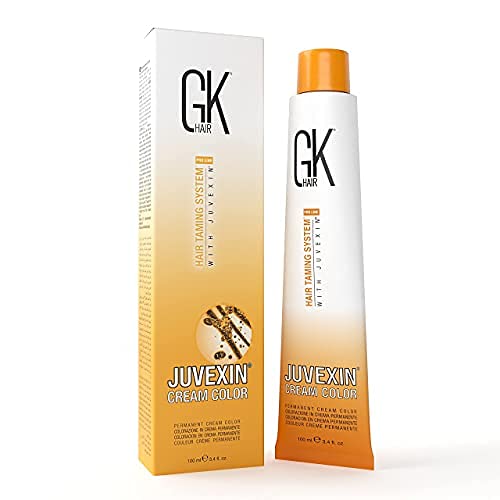 GK HAIR 10 LIGHTEST PLATINUM BLONDE Hair Color Cream Tube 3.4 Fl Oz + 20 Volume Developer 5 Fl Oz - Professional Permanent Long Lasting Toner Dye