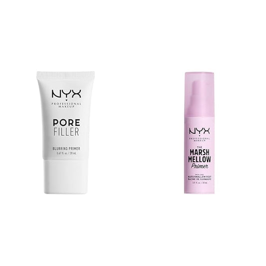 NYX PROFESSIONAL MAKEUP Pore Filler Blurring Primer and Marshmellow Smoothing Primer Vegan Face Primers