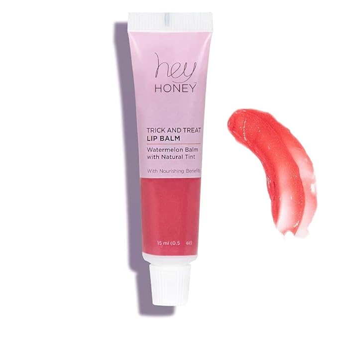 Hey Honey Trick and Treat Watermelon Plumping Lip Balm, 2 In 1 Natural Tint with Hydrating & Moisturizing Properties