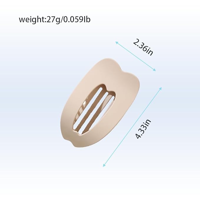 Flat Hair Clips for Women,4Pcs Matte Flat Claw Clips, Strong Styling Large Hair Clips for Thick Hair and Fine Hair, Strong Hold No Slip Grip Hair Claw Clips,French Duckbill Hair Clip
