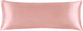 BEDELITE Satin Body Pillow Cover, Super Soft and Cooling Body Pillow Pillowcase for Hair and Skin, Breathable Silky Full Long Pillowcase Cover(20"x54", Rose Pink)