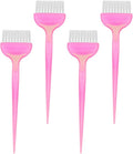 Beaupretty 4PCS Hair Dye Brush Hair Color Brush Hair Tint Highlight Salon Barber Hair Coloring Applicator Kit Pink