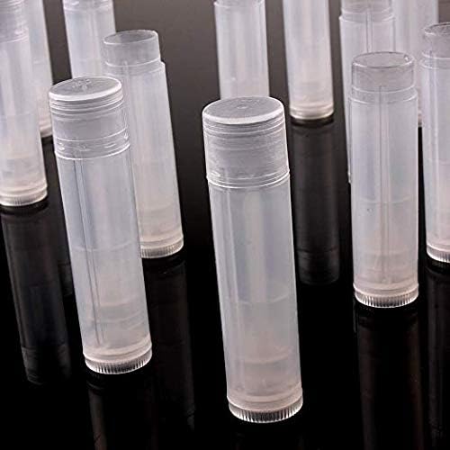 12 Pieces Clear Plastic Empty Lip Balm Tubes Containers DIY Lip Balm Lip Gloss Tube Pipe Bottle