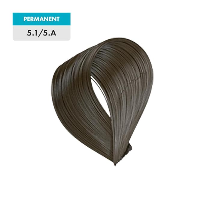 Hair Bar NYC Professional Permanent Hair Colors 5.1/5.A Light Brown Ash, Intense & Bright Color Long-Lasting, Fade-Resistant for Shiny Hair, Soft to Touch 3.4oz 100ml Made in Italy