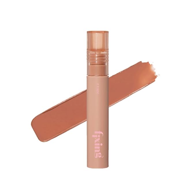 ETUDE Fixing Tint #04 Ginger Milk Tea (4g) | Long Lasting High Pigmented Liquid Lipstick | Waterproof Lightweight Matte Finish Lip Stain | Full Coverage | Korean Makeup, Kbeauty