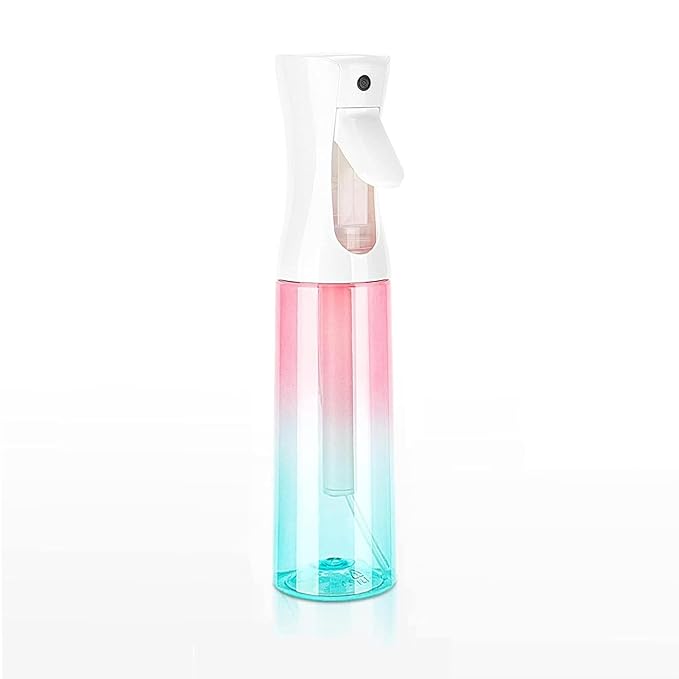 Spray Bottle for Hair (10.15OZ /300ML) Continuous Ultra Fine Mist Sprayer for Hair, Salons, Barber, Plants, Skin Care, Cleaning Red Blue Gradient