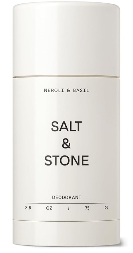SALT & STONE Aluminum Free Deodorant | Extra Strength 48 Hour Protection for Women & Men | Made with Seaweed Extracts, Shea Butter & Prebiotics (Neroli & Basil)