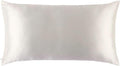 slip King Pure Silk Pillow Case - 100% Pure 22 Momme Mulberry Silk - King Size Standard Pillow Case -Anti-BedHead, Anti-Sleep Crease, White (20" x 36")