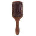 Lindale Walnut Wooden Hair Brush for Hair Growth with Natural Walnut Bristles Detangler Paddle Hairbrush for Massaging Scalp for Women Men, Reduces Static for Curly Hair with Ergonomic Handle Square