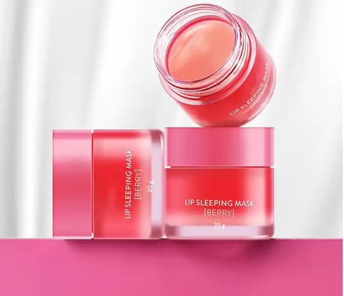 Lip Sleeping Mask | Made With Lip Plump Complex of Collagen, Vitamin C, Hyaluronic Acid & Coconut Oil | Moisturize & Nourish Dry, Chapped Lips | Organic, Vegan & Cruelty Free