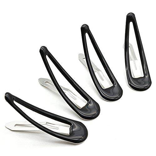 Dofash 2IN Epoxy Snap Hair Clips for Women, 12 Count - Black Amber