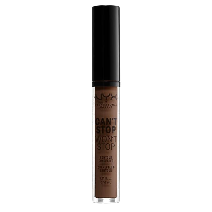 NYX PROFESSIONAL MAKEUP Can't Stop Won't Stop Contour Concealer, 24h Full Coverage Matte Finish - Deep