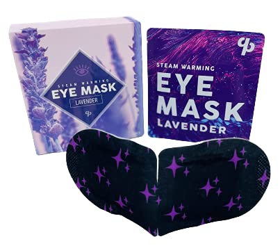 LAVENDER AROMATHERAPY SELF-WARMING EYE MASKS FOR MIGRAINES, STRESS RELIEF, DARK CIRCLES, STRESS TENSION, INFLAMMATION FROM ALLERGIES. [5 PACK]