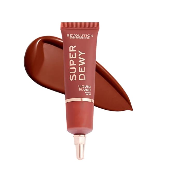 Revolution Beauty, Superdewy Liquid Blush, Richly Pigmented & Buildable, Blendable Formula, Blush Me Up, 0.5 Fl. Oz.