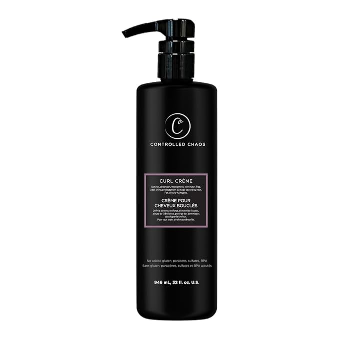 Controlled Chaos Curl Cream for Curly Hair Defining Cream with Shea Butter for Long Lasting Frizz Free Curls – Sulfate & Paraben Free Aloe Vera Curling Cream for Wavy Hair, Made in USA(32Oz)