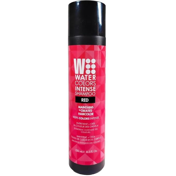 Watercolors Intense Color Depositing Shampoo, Semi Permanent Hair Color 8.5 oz - RED