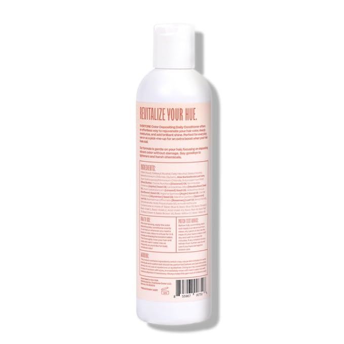Overtone Daily Color Depositing Conditioner, Desert Rose, 8 oz, Hydrating, Damage-Free Temporary Hair Color for All Hair Types with Shea Butter & Coconut Oil, Vegan & Cruelty-Free.