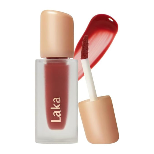 Laka Fruity Glam Tint, 4.5g/0.15 oz., Glowing Lip Stain with Wide Color Spectrum, Hydrating & Lightweight Texture, Long-Lasting Bold Stain, Non-Sticky, Vegan, K-Beauty (#103 Cherry)