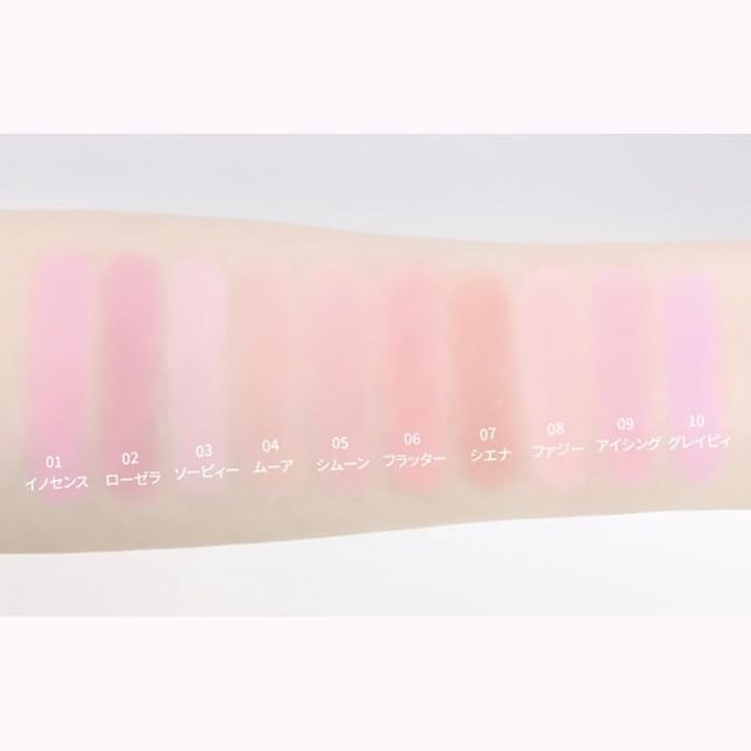 HOLIKA HOLIKA Infusing Blush with Brush - Lightweight, Smooth, Blendable Cheek Blusher, Sebum-Control, Natural Pore Coverage, Built-In Brush, Long-Lasting Pigment for Romantic Mood (02 ROSERA)