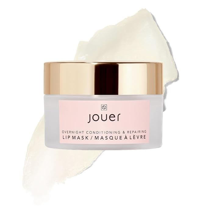 Jouer Conditioning & Repairing Lip Mask – Overnight Lip Mask for Dry Lips - Moisturizing Lip Balm - Maxi Lip for Plumper Lips and Visual Fullness - with Jojoba Oil and Grapeseed Oil for Hydration