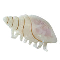 Spiral Conch Claw Clip,Acetate Hair Clips,Small Claw Clips for Women,White