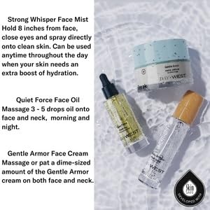 Day+West’s Secret Weapon Kit Skincare Gift Set | Three Sensitive Skin Essentials Including Hydrating Mist, Face + Neck Cream Moisturizer, Facial Oil | With Organic Prickly Pear, Calendula, Vitamin C