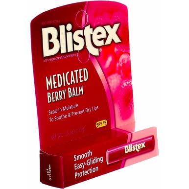 Blistex Medicated Lip Balm with SPF 15 for Dryness, Chapping and Soothes Irritated Lips, 0.15oz - Pack of 6