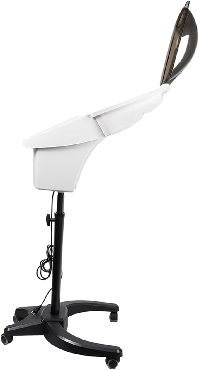 Salon Hair Steamer, 700W 7 Color Light Professional O3 Ozone Salon Micro Mister Height Adjust Hair Hairdressing Color Processor Machine HairTreatment Machine (White)