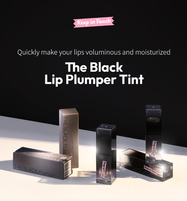 The Black Plumper | Jelly Plumper Tint | Non-Sticky, Long-Lasting Lip Gloss | Vegan and Cruelty-Free Korean Lip Tint (The Black Pumper)