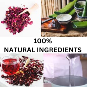 LE SHEA Hibiscus & Rose Water Spray w Aloe, Essential Oil, Refresh Condition Braid Dreadlock Loc Rosewater Facial Skin Body Face Mist 8.7 oz