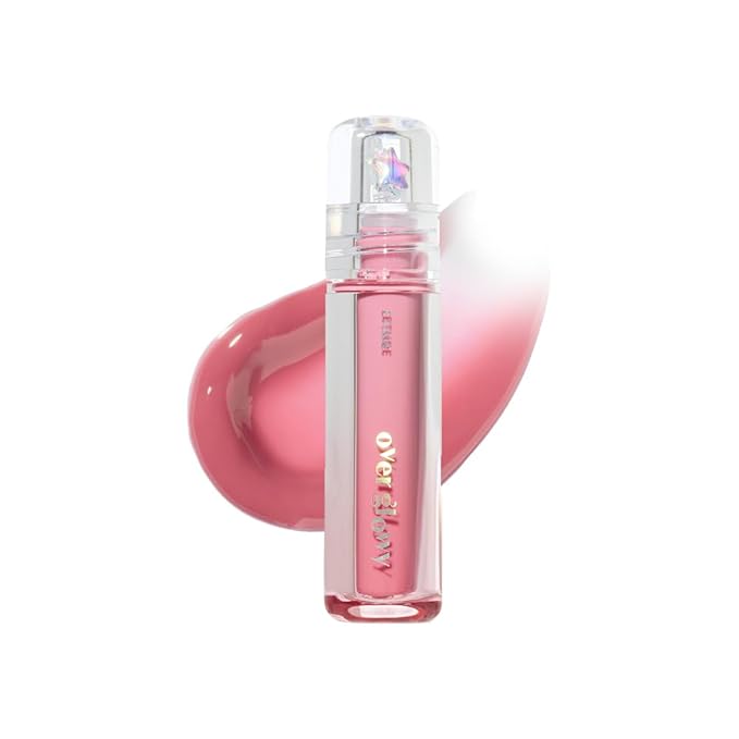 ETUDE Over Glowy Lip Gloss #4 Pink Marshmallow | Non-Sticky Vegan Lip Tint | Moisturized & Long-lasting Lip Gloss | Daily Tint for Dry Lips, Korean Makeup, K-beauty, Perfect for Gift