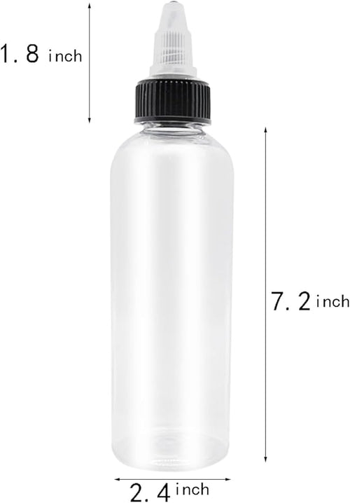 2 Pcs 16oz Dispensing Bottles, Plastic Squeeze Bottles with Twist Top Cap