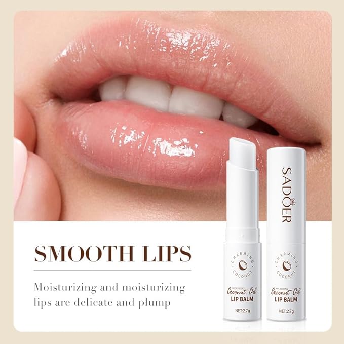 SADOER Coconut Oil Natural Moisturizing Lip Balm Moisturizing Lips Smooth And Elastic Lip Ointments