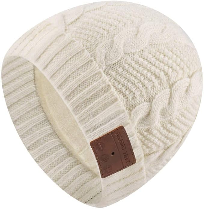 Wireless Music Hat Men Women Beanie Girls Hat Over Ear Headset Sports Stereo Headphone with Microphone Speaker Womens Beanie Cap