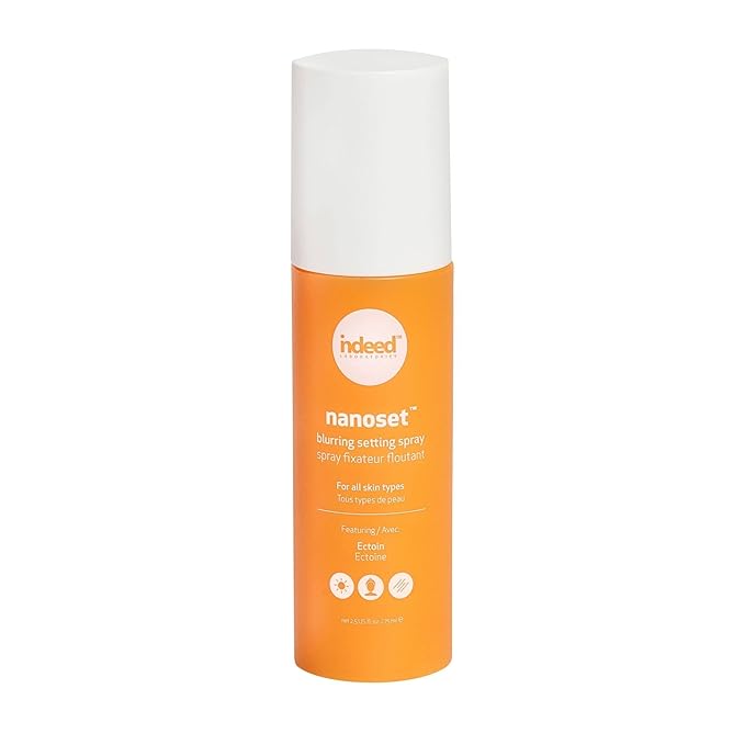 Indeed Labs Nanoset Blurring Setting Spray - Made With Ectoin - Lightweight, Long Lasting, Mattifying, Revitalizes, Controls Shine, Refreshes, Hydrates, All-Day Wear (Setting Spray)
