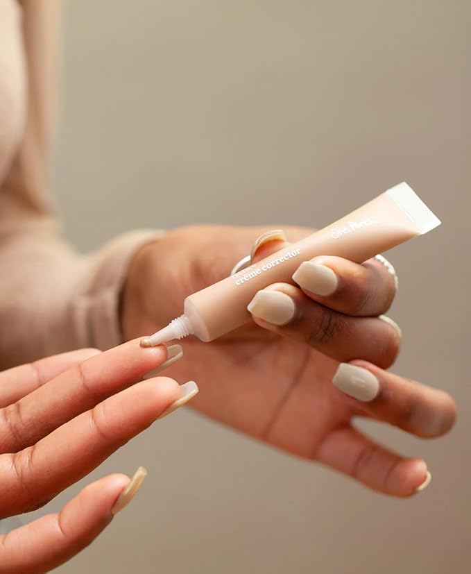 Ere Perez - Natural Lychee Crème Corrector | Vegan, Cruelty-Free, Clean Beauty (Cinco – Golden Pecan, 0.33 oz | 10 ml)
