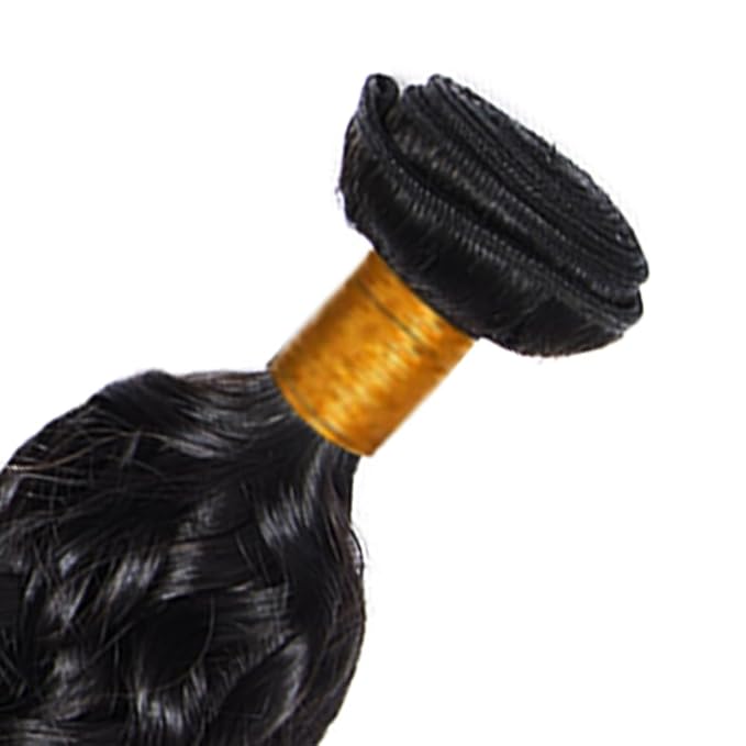 30 Inch Color 1B Bundles Human Hair Natural Black Water Wave Bundles Double Weft Niegmeag Hair Weave Peruvian Grade 8A Virgin Remy Hair Extensions