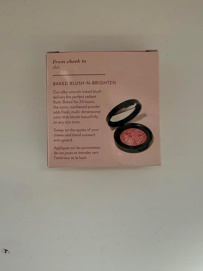 LAURA GELLER NEW YORK Baked Blush-n-Brighten Marbleized Blush for Cheeks - Ethereal Rose - Natural Finish - Buildable Color