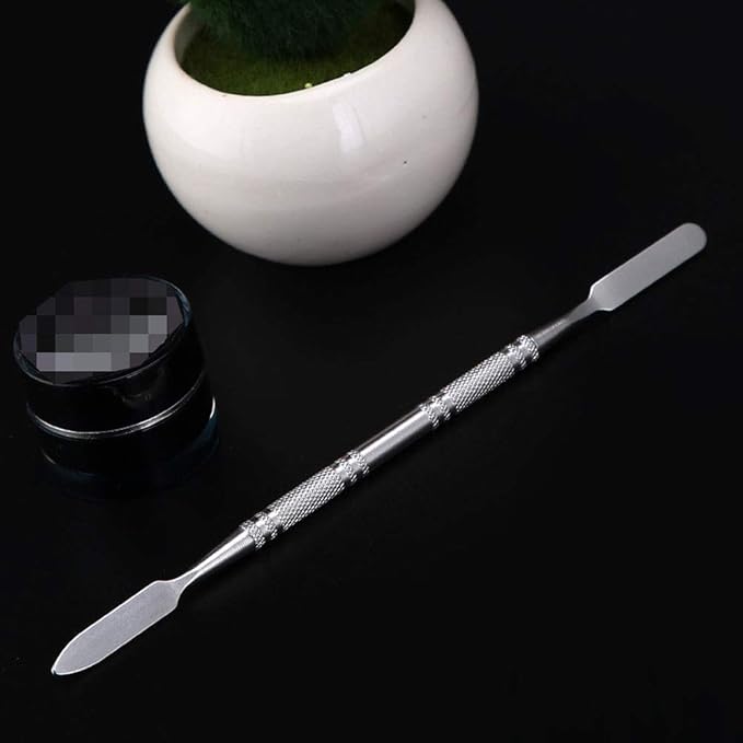 4 Pieces Makeup Spatula Cosmetics Mixing Spatula Stainless Steel Cosmetic Makeup Spatula Makeup Palette Spatula Tool Double Headed Makeup Stirring Spatula Makeup Accessories(150 mm, Silver)