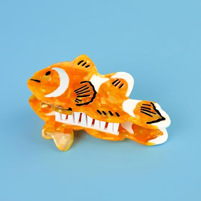 Clownfish Claw Clip,Acetate Hair Clips,Small Claw Clips for Women