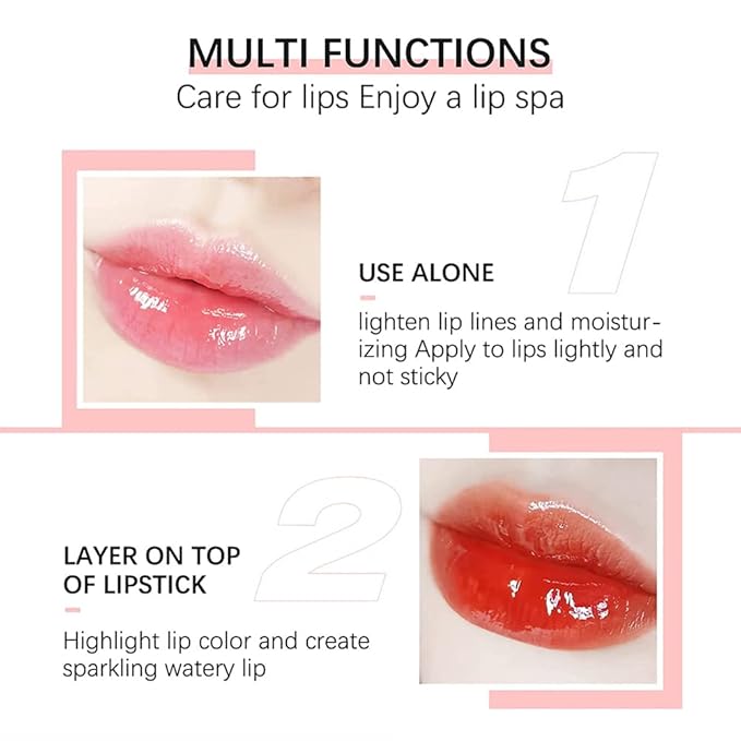 Fruit Flavored No-Sticky Lip Gloss Balm for Dry Lips - Hydrating and Nourishing Cherry Lip Oil (0.2 OZ)